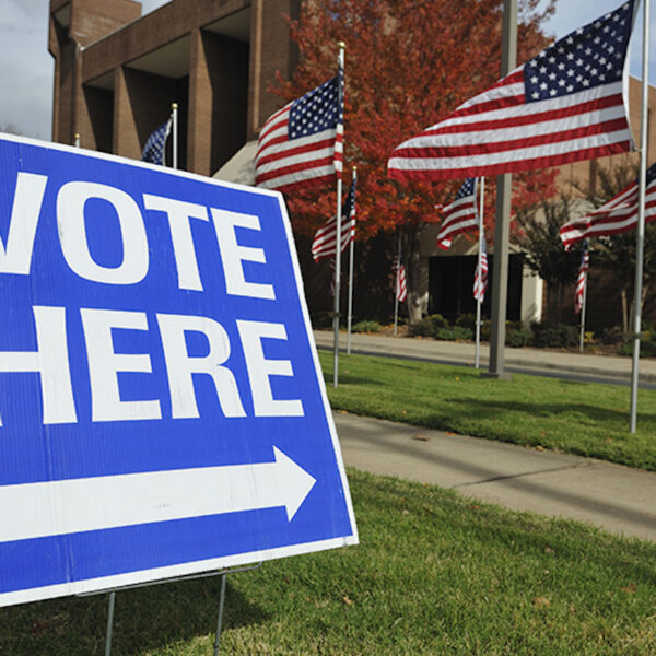 vote here sign