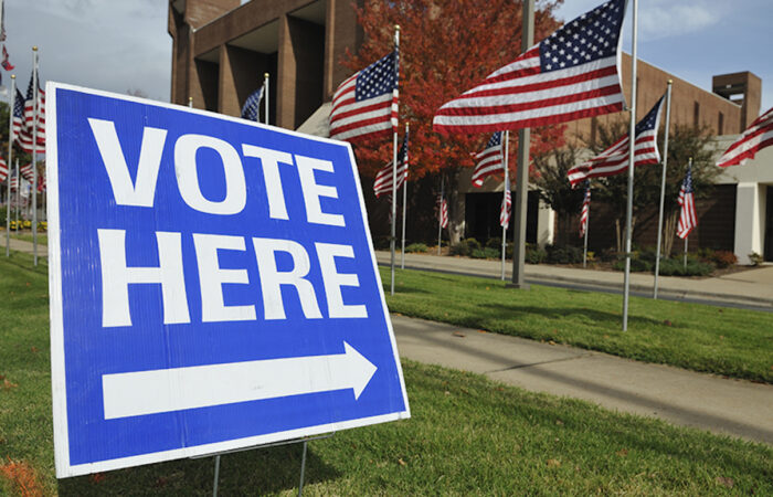 vote here sign