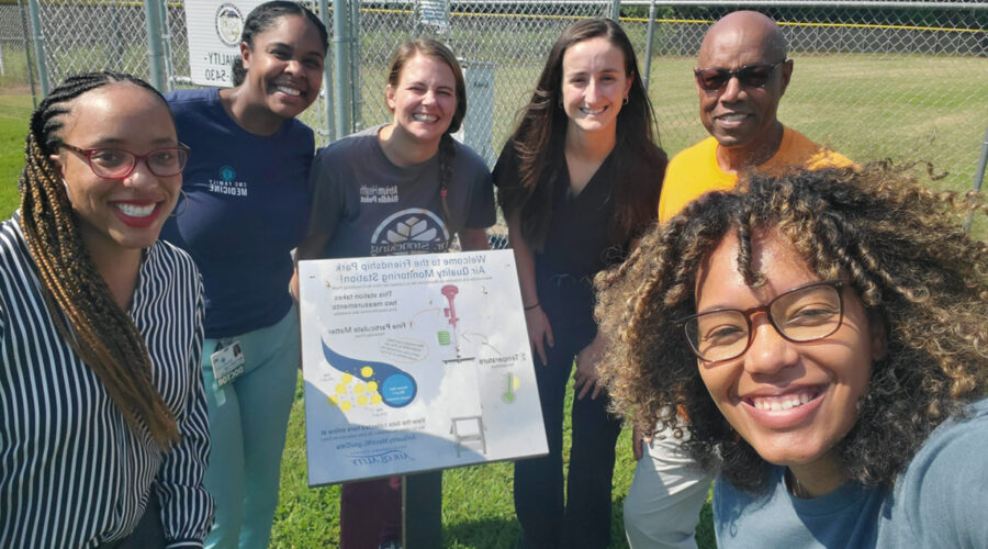 health trainees air quality monitor