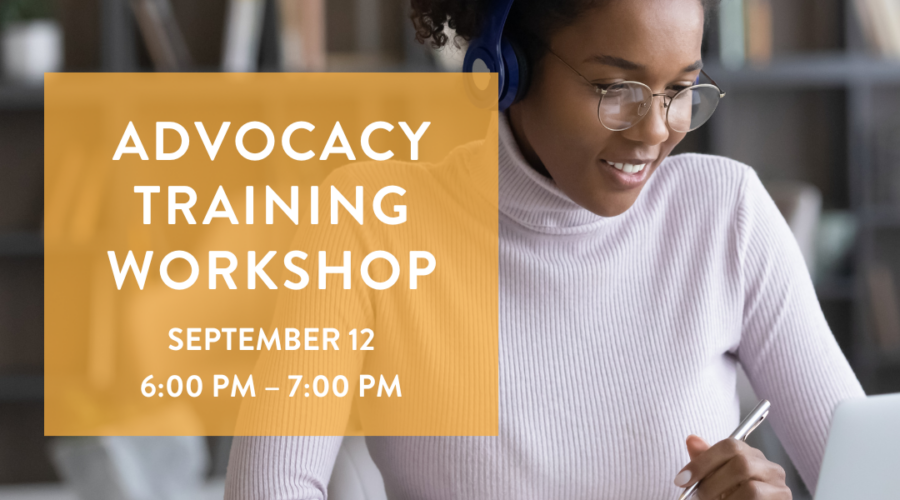 woman attending virtual workshop