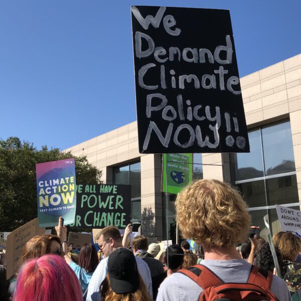 climate rally sign