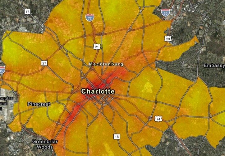 charlotte heat map