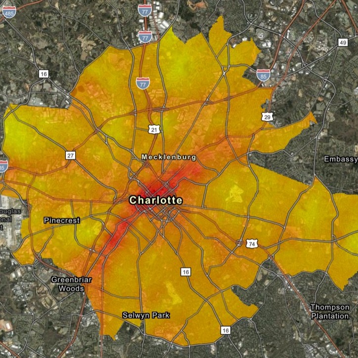 charlotte heat map