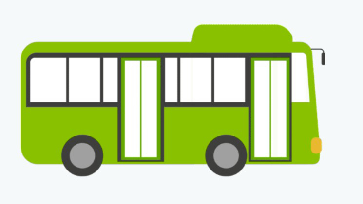 green transit bus